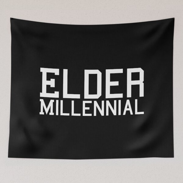 Item preview, Elder Millennial White Text designed and sold by gingerlouls.