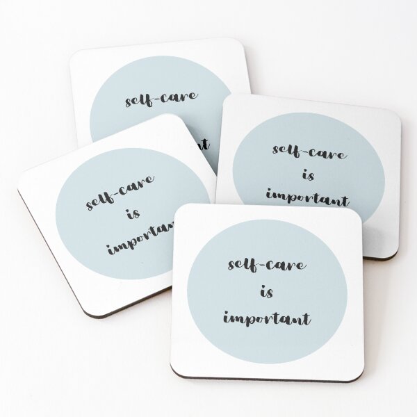 Item preview, Self Care Is Important Pastel Blue Black designed and sold by angelmalfoy.