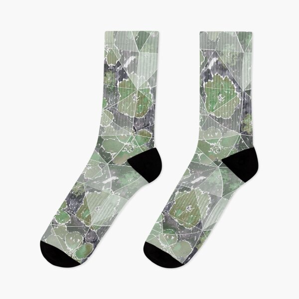 Item preview, Grey, green, white floral abstract pattern. designed and sold by marinaklykva.