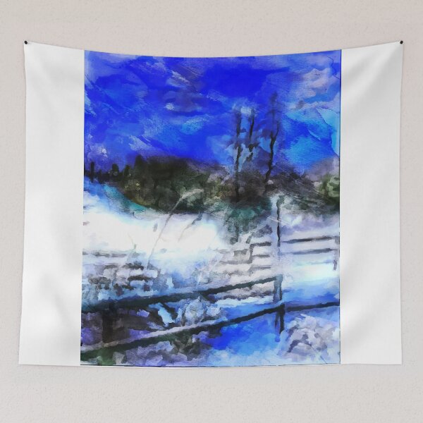 Item preview, Snowfield Beyond the Fence designed and sold by Bubblepoor.