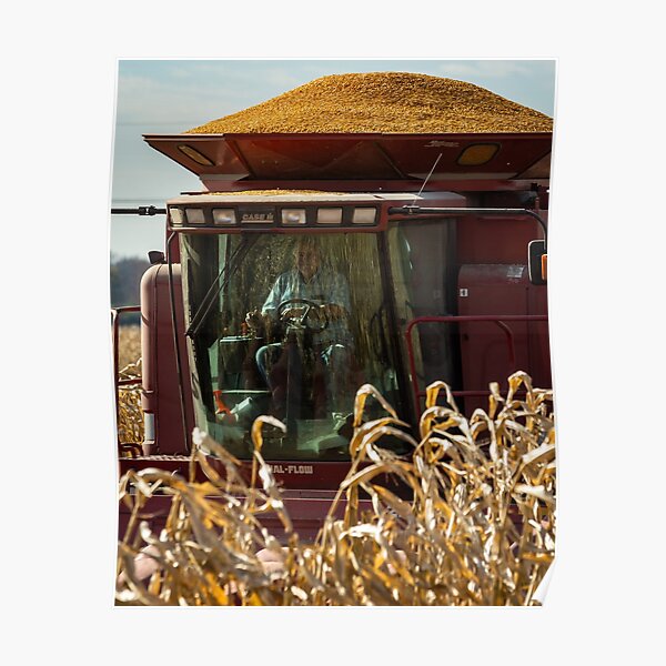 Farmer Working the Harvest Poster