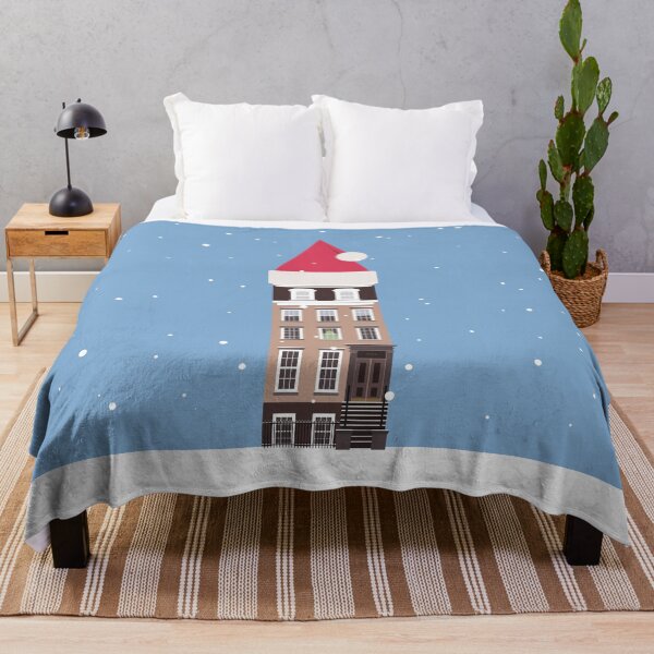Item preview, New York City NYC Snowy Christmas Brownstone designed and sold by Lyman Creative Co..
