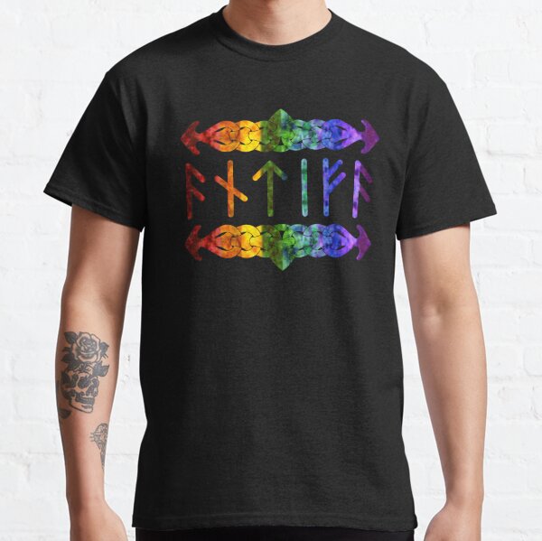 Antifa Runes - Rainbow Classic T-Shirt