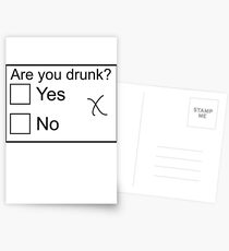 Are you drunk? Postcards