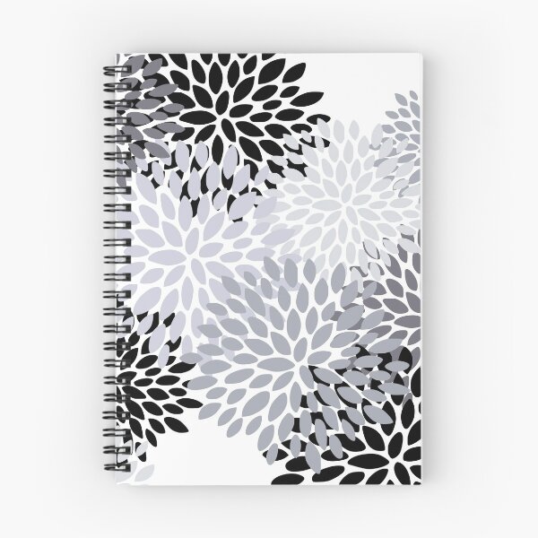 Item preview, Floral Pattern, Black, White and Gray designed and sold by meggydesigns.