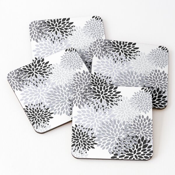 Item preview, Floral Pattern, Black, White and Gray designed and sold by meggydesigns.