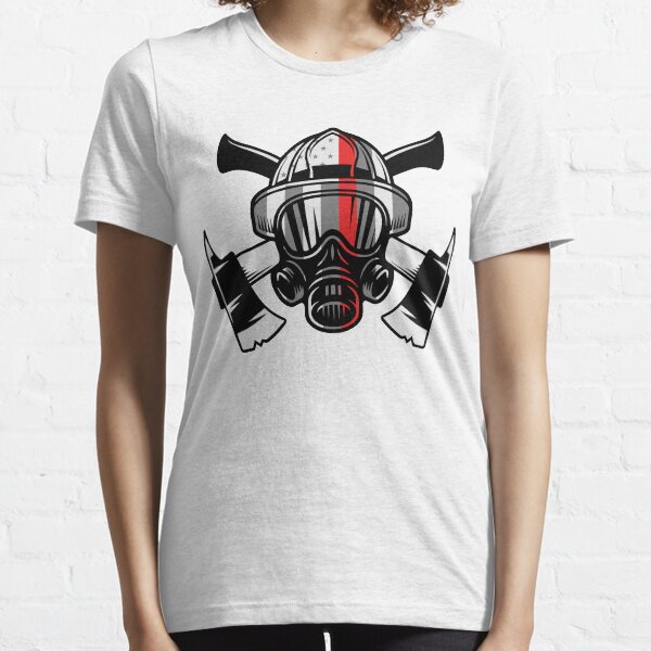Pompier Helemet Et Hache T-shirt essentiel