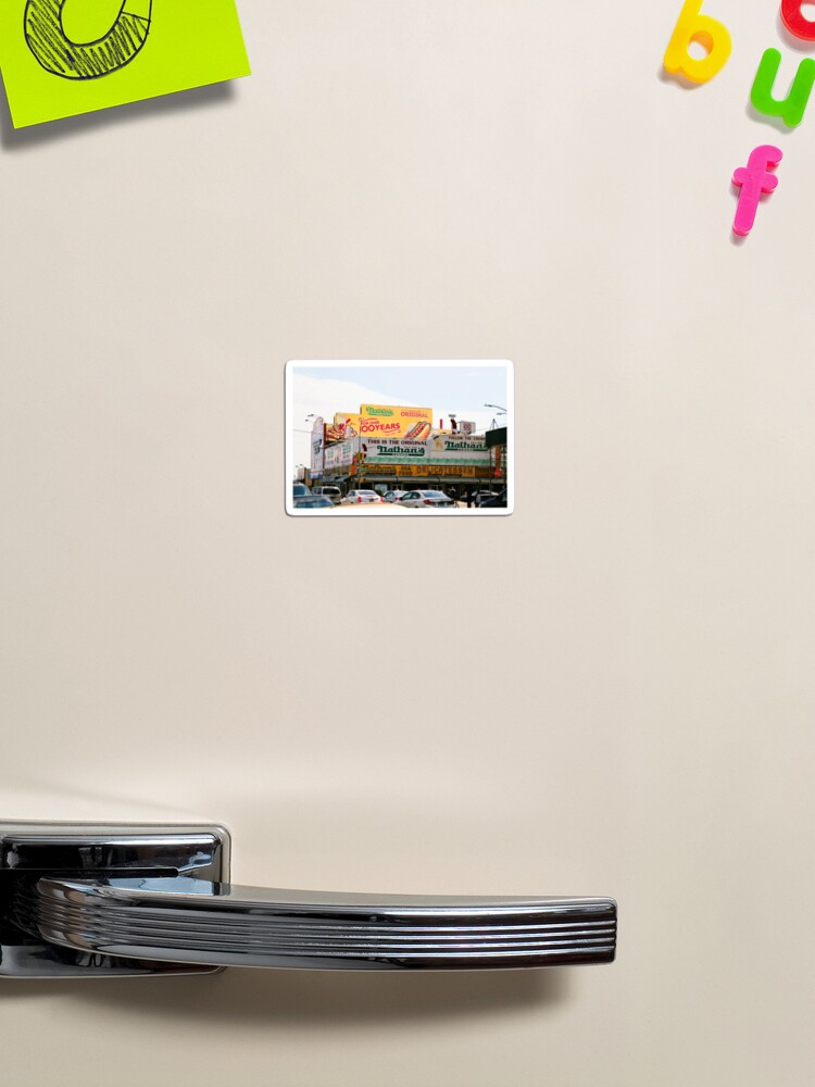 Nathans Famous Hot Dogs Coney Island 100 Anniversary Magnet 2 x 3 Inches 