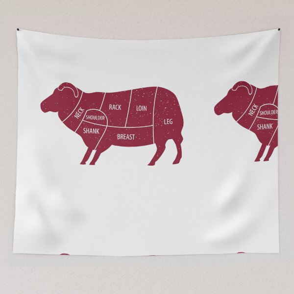 Item preview, BUTCHER SHOP: SHEEP 2 designed and sold by SOLSKETCHES.