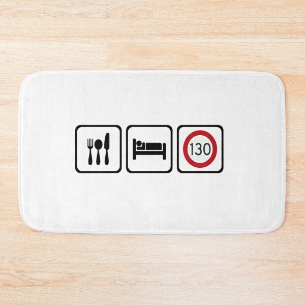 Item preview, Eat Sleep 130 km/h Repeat Poster – German Speed Limit Art designed and sold by Road To Track.