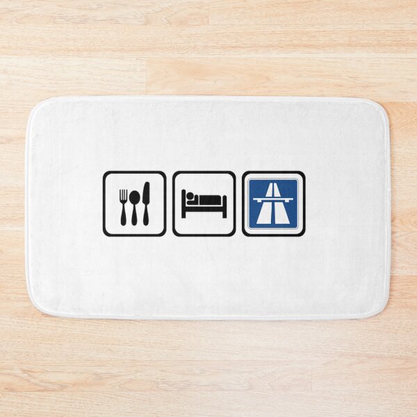 Artikelvorschau, Eat Sleep Autobahn Repeat Poster – German High Speed Driving Art entworfen und verkauft von Road To Track.