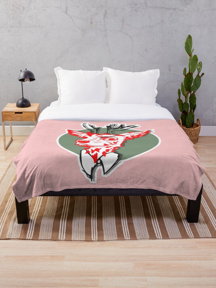 Thumbnail 1 of 6, Throw Blanket, BEASTARS Louis Sticker Red Simple designed and sold by Fuzznet.
