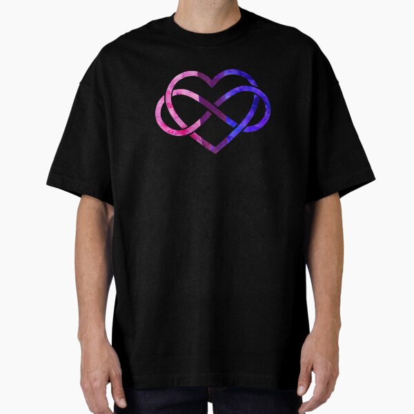 Polyamory Heart - Bi Pride Oversized T-Shirt
