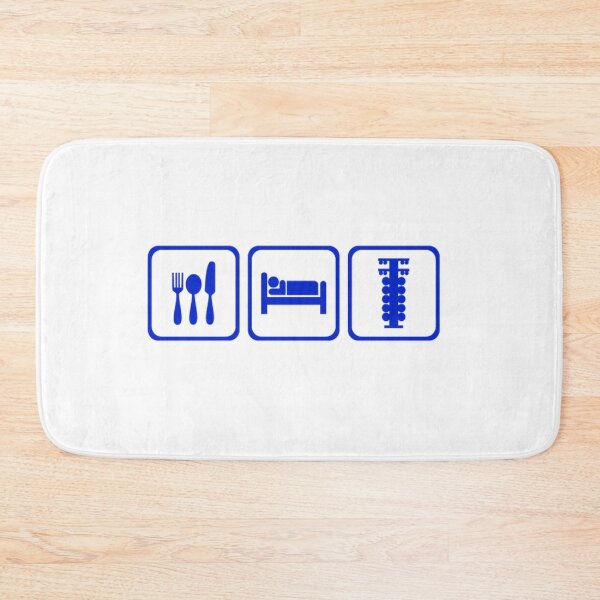 Item preview, Eat Sleep Drag Repeat Blue Poster – Aggressive Drag Racing Art designed and sold by Road To Track.