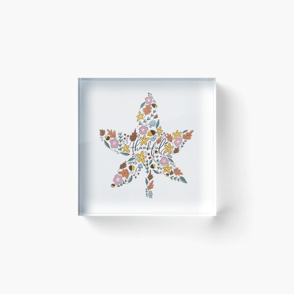 Item preview, Thankful Maple Leaf Fall Floral designed and sold by thomaslettering.