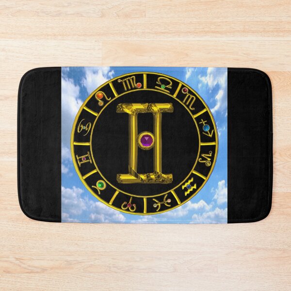 Item preview, GEMINI GOLD ZODIAC BIRTHDAY JEWEL ASTROLOGY CHART designed and sold by BulganLumini.