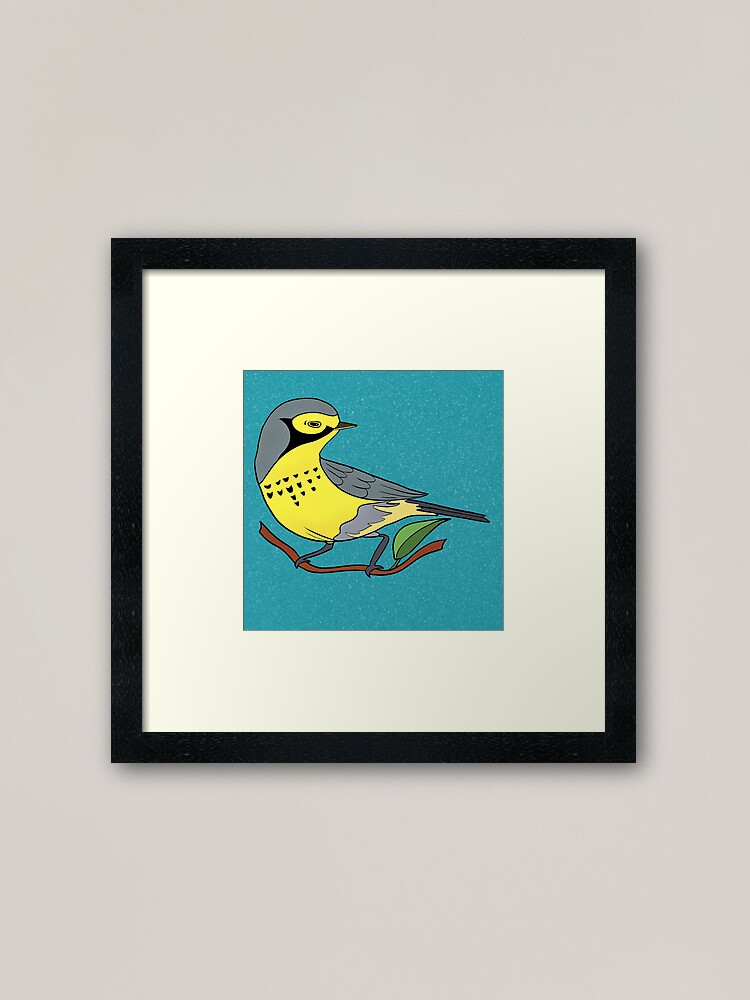 Alternate view of Yellow Bird Canadian Warbler Songbird 7 of 9 Framed Art Print