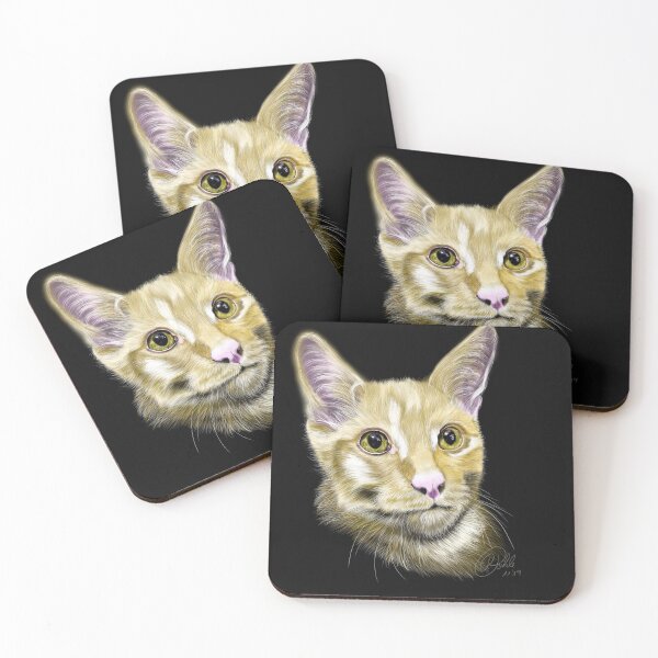 Item preview, Red cat with golden eyes designed and sold by Raphaela Pohle.
