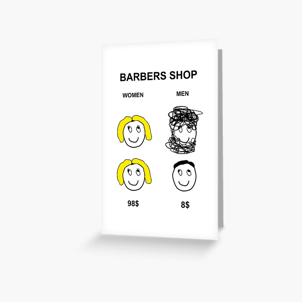 Haircut Men Women Barber Funny Gift Greeting Card For Sale By Levin-Wirp |  Redbubble