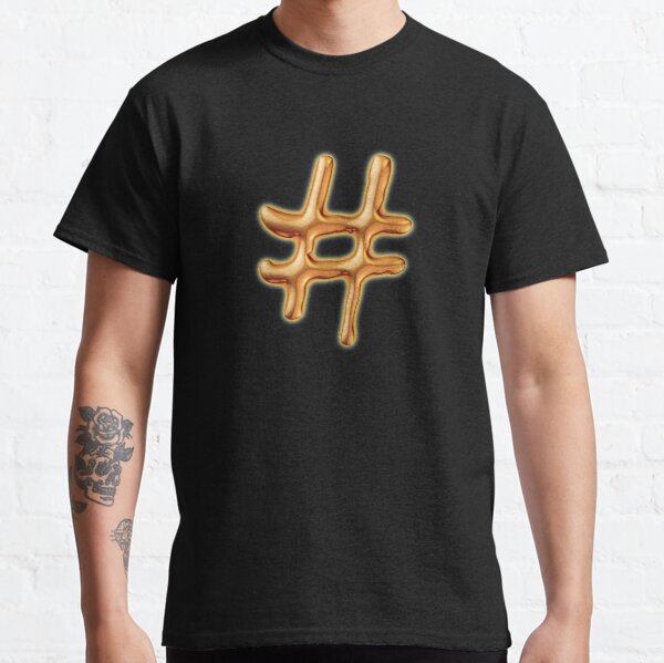 Vista previa del artículo con la obra «Hashtag dorado», diseñado y vendido por portokalis.