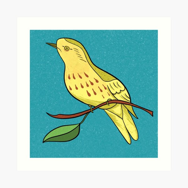 Yellow Bird Yellow Warbler Songbird 9 of 9 Art Print