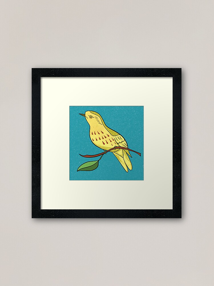 Alternate view of Yellow Bird Yellow Warbler Songbird 9 of 9 Framed Art Print