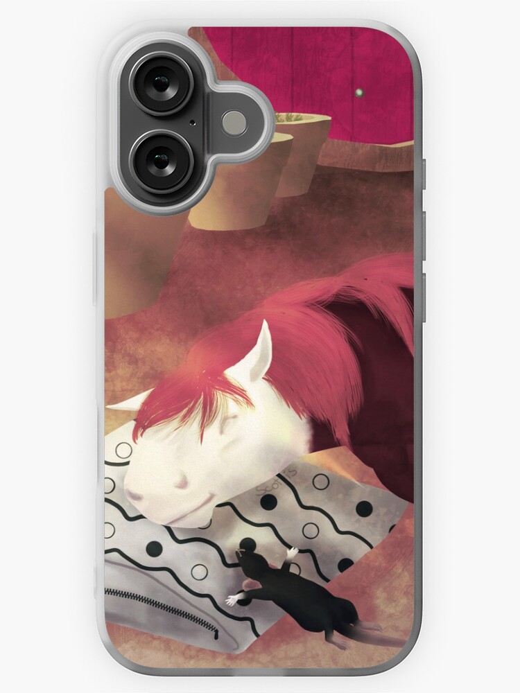 Aperçu 1 sur 5. Coque iPhone avec l'œuvre L'heure de la sieste [Cheval][Rat] créée et vendue par ScotisFr.