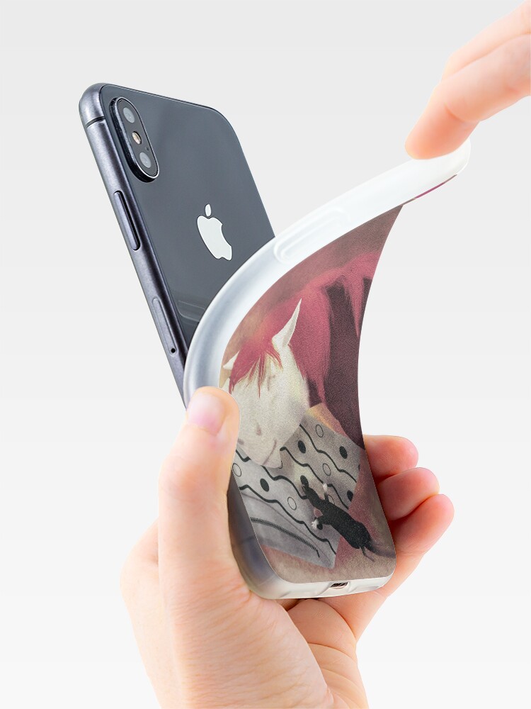 Aperçu 4 sur 5. Coque iPhone avec l'œuvre L'heure de la sieste [Cheval][Rat] créée et vendue par ScotisFr.