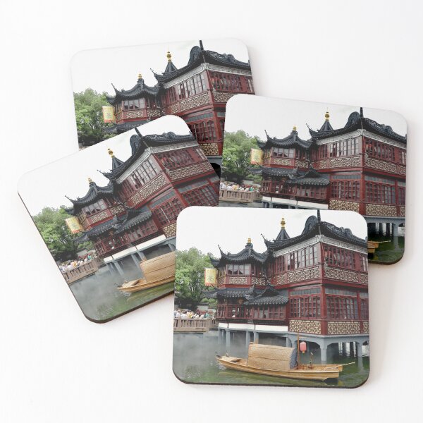 Item preview, Traditional Chinese Building on Stilts With a Boat designed and sold by thelemmingface.