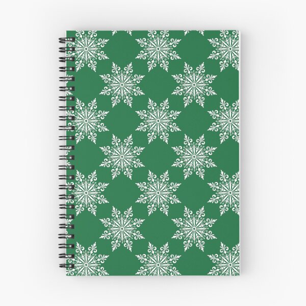 Item preview, Holiday Snowflake Pattern #3 on Green Background designed and sold by LaRoach Digital Arts.