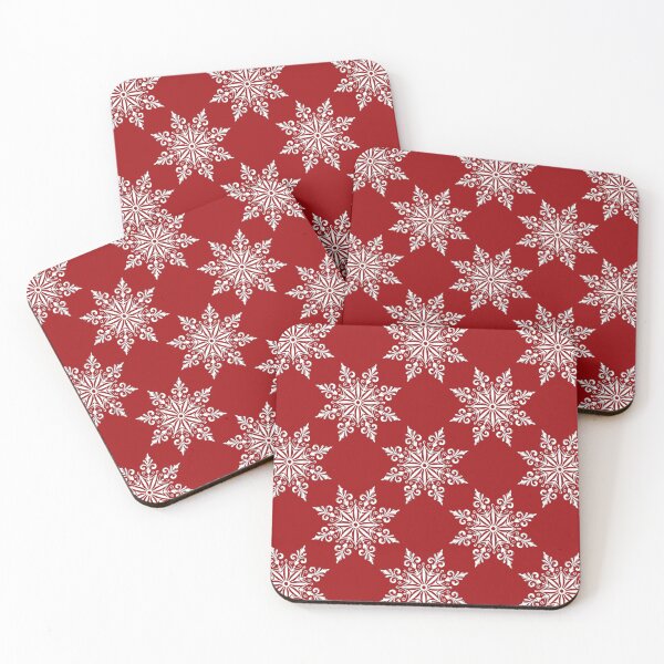 Item preview, Holiday Snowflake Pattern #3 on Red Background designed and sold by LaRoach Digital Arts.
