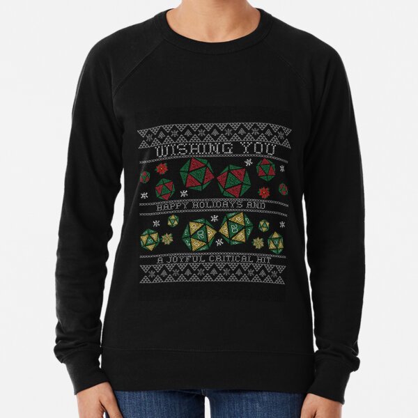 Artikel-Vorschau von Frohe Feiertage und freudige kritische Hit D20 Gamer hässliche Weihnachten Sweater Style, designt und verkauft von lakeeffect.