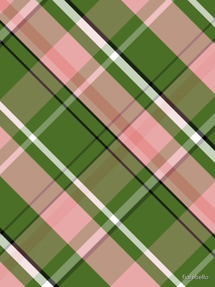 Pink and Green Preppy Plaid Leggings sold by Victoria Elistratova