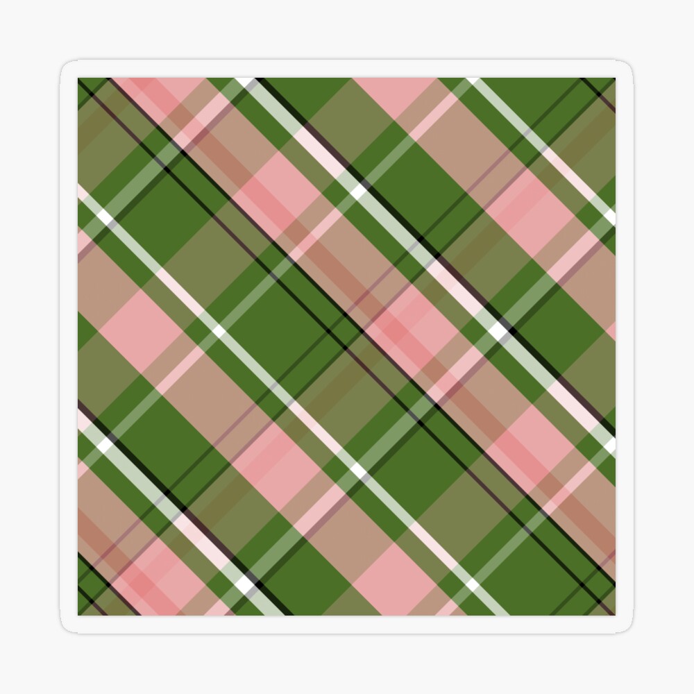 Pink and Green Plaid Spring Preppy Leggings sold by Pelt Adriena