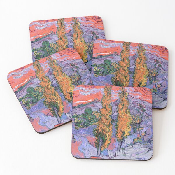 Item preview, The Poplars at Saint-Rémy - Purple and Orange designed and sold by jupitermoons.