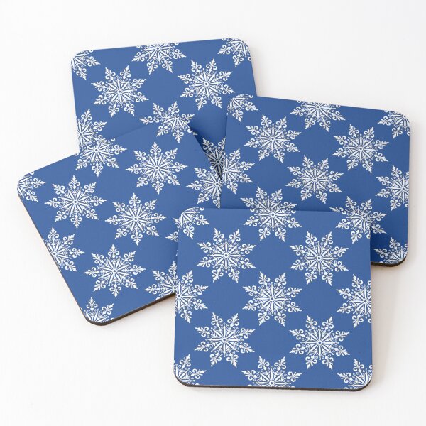Item preview, Holiday Snowflake Continuous Pattern #3 on Blue Background designed and sold by LaRoach Digital Arts.