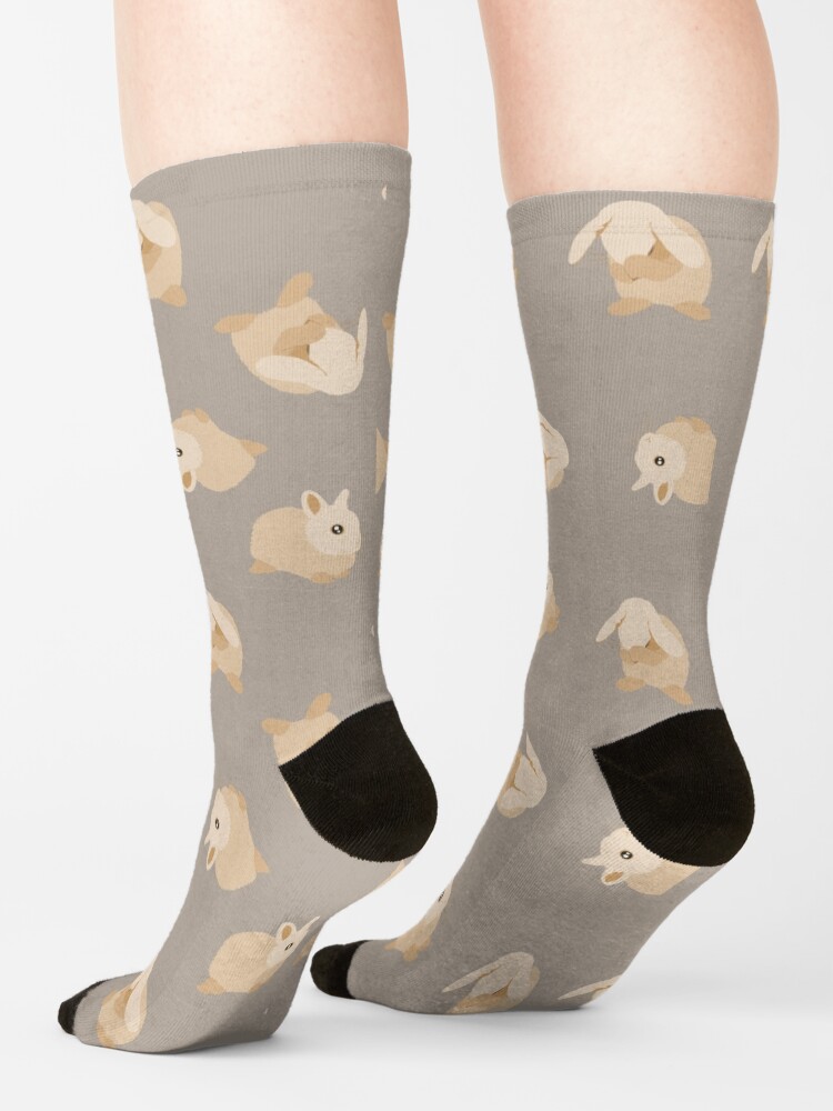 "Cute fluffy baby bunny" Socks for Sale by HotVector Redbubble