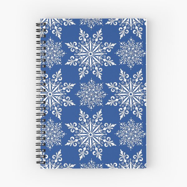 Item preview, Holiday Snowflake Continuous Pattern #2 on Blue Background designed and sold by LaRoach Digital Arts.
