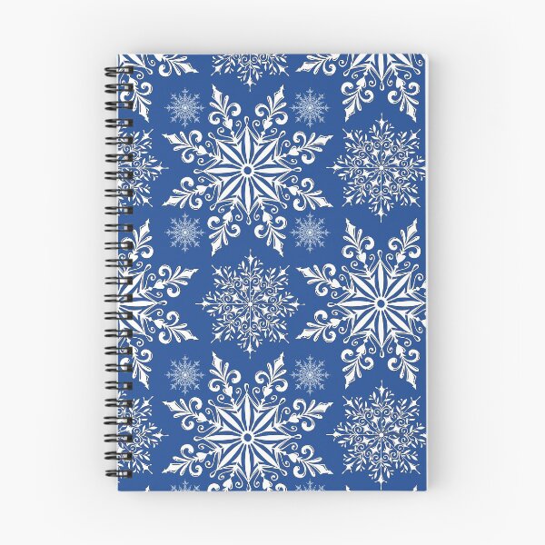 Item preview, Holiday Snowflake Continuous Pattern #1 on Blue Background designed and sold by LaRoach Digital Arts.