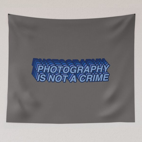 Item preview, Photography Is Not A Crime - Blue designed and sold by MOREDANKMEMES.