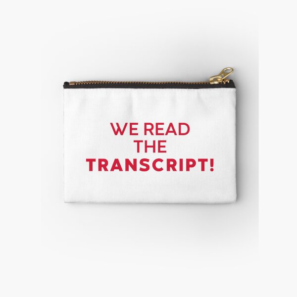 Item preview, We Read the Transcript LIMITED Edition designed and sold by patrickwilson.
