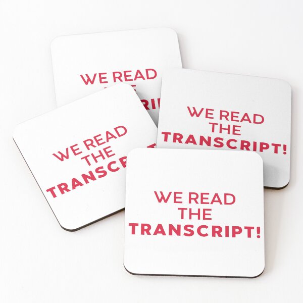 Item preview, We Read the Transcript LIMITED Edition designed and sold by patrickwilson.
