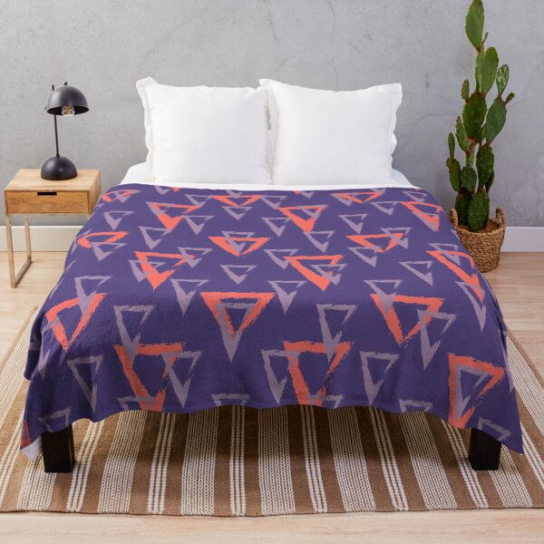 Item preview, Triangles minimalist abstract geometric pattern in Coral,Lilac and Ultraviolet designed and sold by pignpix.