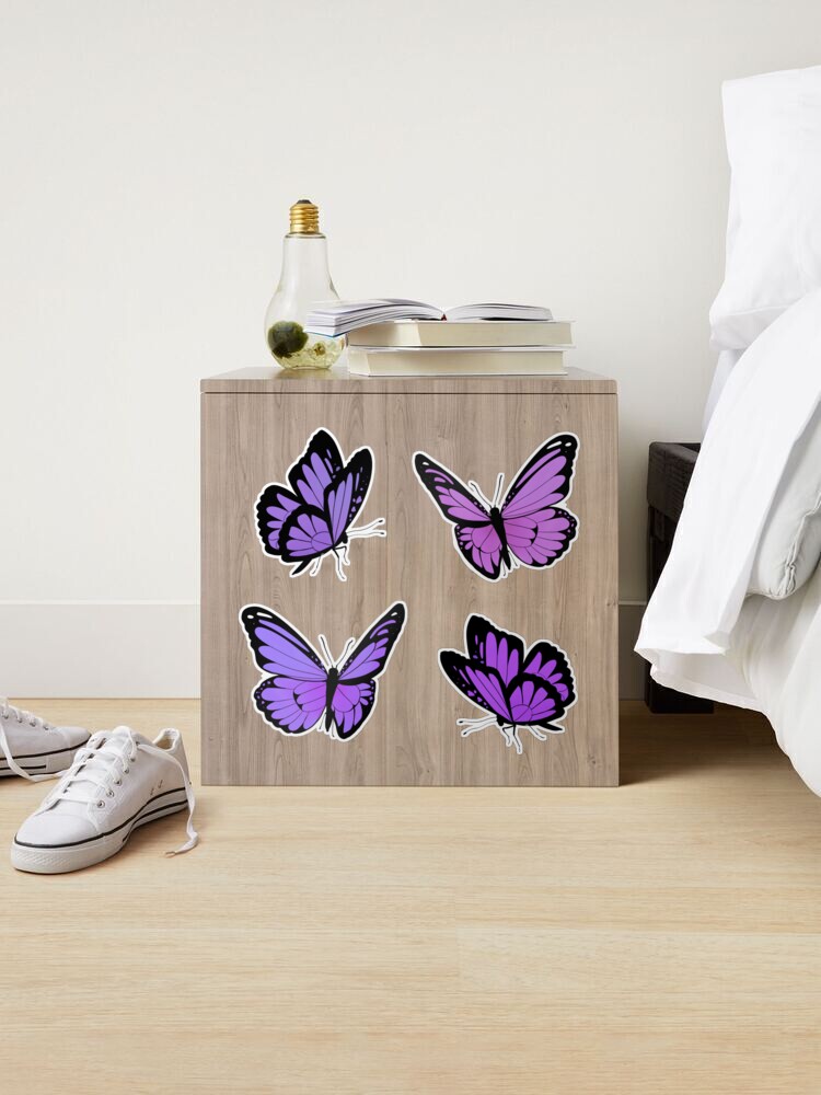 Stylish Purple Butterfly Dresser with Ample Storage