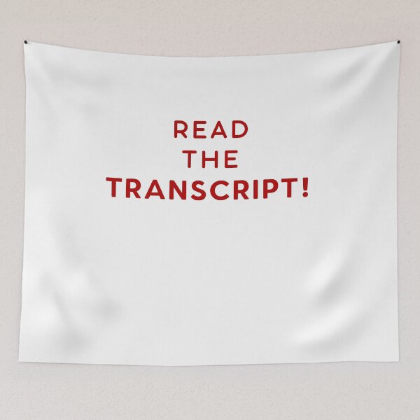 Item preview, read the transcript shirt designed and sold by rayla1424.