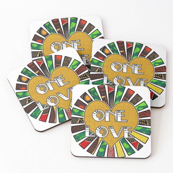 Item preview, One Love Rasta African Fabric Collage  designed and sold by artbyomega.