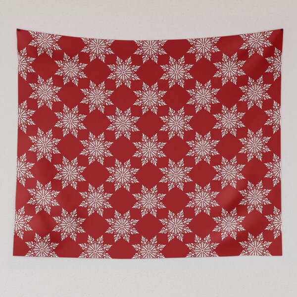 Item preview, Holiday Snowflake Pattern #3 on Red Background designed and sold by LaRoach Digital Arts.