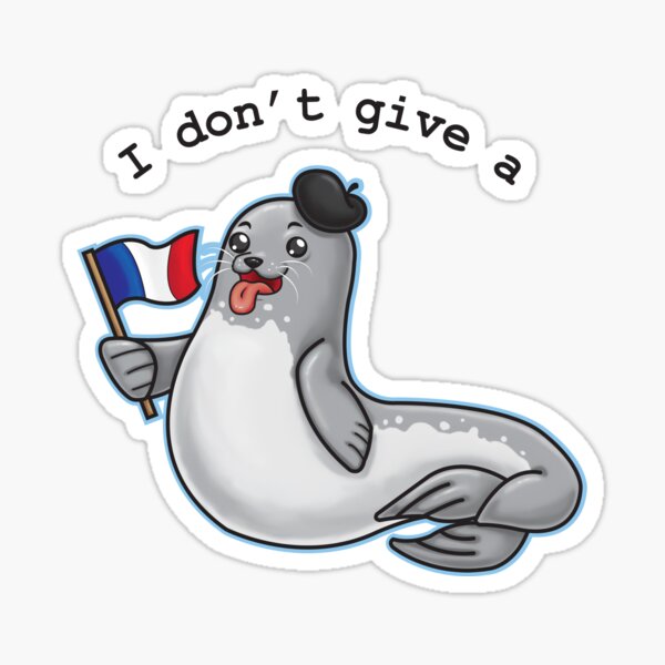 "French Seal" Sticker for Sale by JollyHedgehog Redbubble