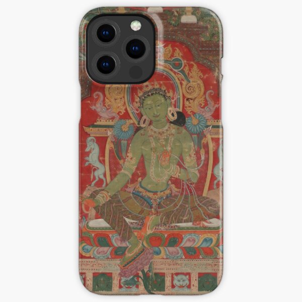 Green Tara (Khadiravani) is usually associated with protection from fear and the eight obscurations: pride, ignorance, hatred and anger,  jealousy, bandits and thieves and so on.  iPhone Snap Case