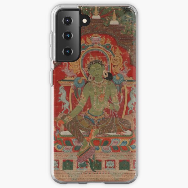 Green Tara (Khadiravani) is usually associated with protection from fear and the eight obscurations: pride, ignorance, hatred and anger,  jealousy, bandits and thieves and so on.  Samsung Galaxy Soft Case